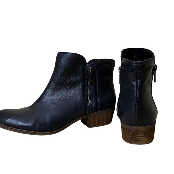 Lucky Brand “Breah” Black Leather Double Zip-Up Booties Size 10 - Picture 5 of 11